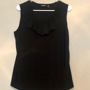 Sleeveless Blouse with Collar Ruffle